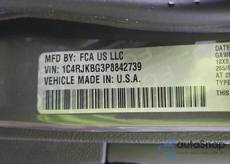 2023 Jeep Grand Cherokee L Limited 4X4 z USA, uszkodzony, nr VIN 1C4RJKBG3P8842739